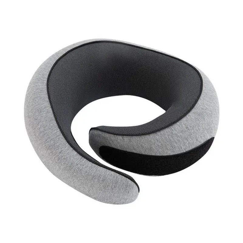 1Pc Ergonomic Memory Foam Travel Pillow with Breathable Polyester Cover - Portable for Airplane, Office, Car, Home Lounging Travel Comfort Accessory